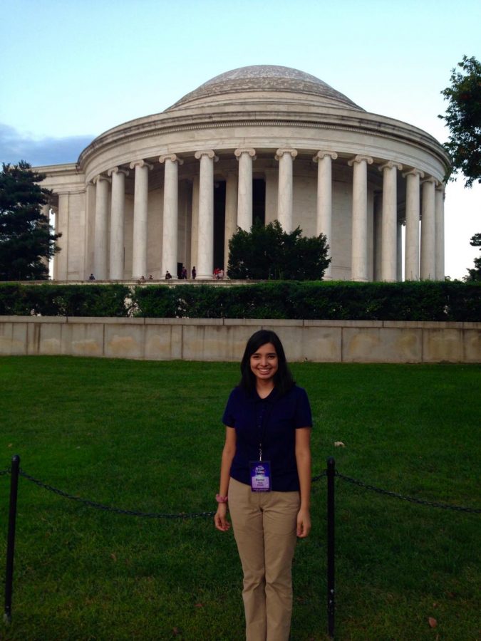 Junior Rachel Ruiz attended a HOSA in Washington D.C. "Being in D.C. made me feel patriotic," Ruiz said. "It was amazing to see all the different monuments." Ruiz was elected as state HOSA president in March.