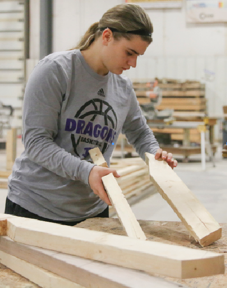 Sophomore Kassidy O’Dell in the Career and Technical Education Center (CTEC) class.