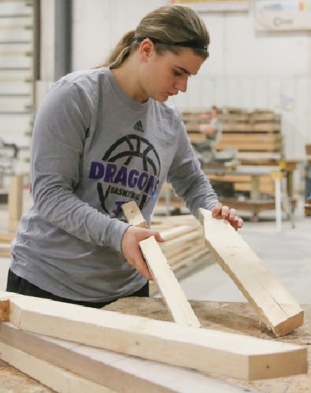 Sophomore Kassidy O’Dell  in the Career and Technical Education Center (CTEC) class. 