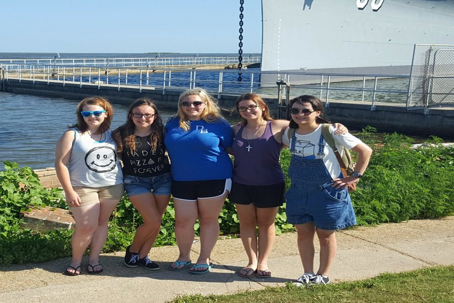 Scouts from left to right: seniors Kaity Rhea, Savannah Jones, Miranda Madden, Eileen Thrasher and 2017 graduate Annie Cortes. 