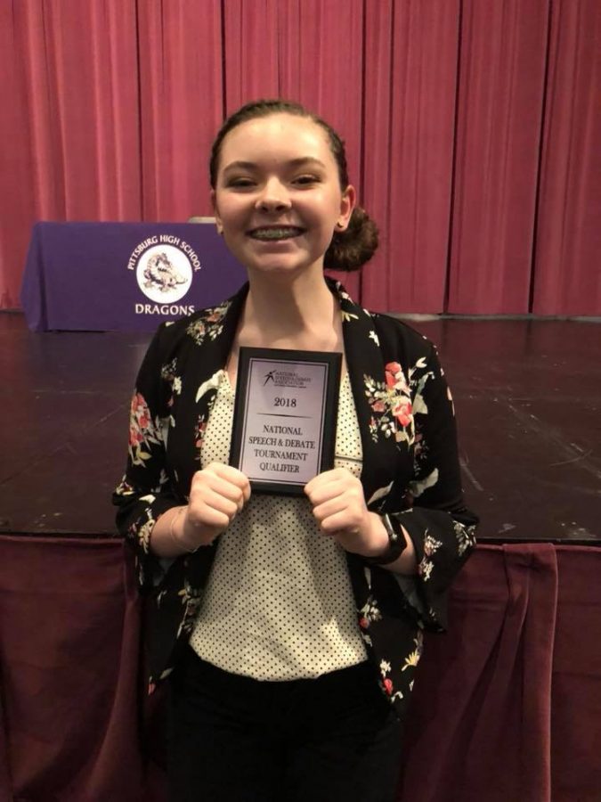 Sophomore Mikayla Kitchen qualified for nationals for the first time in her high school career. Contributed photo by Julie Laflen.  