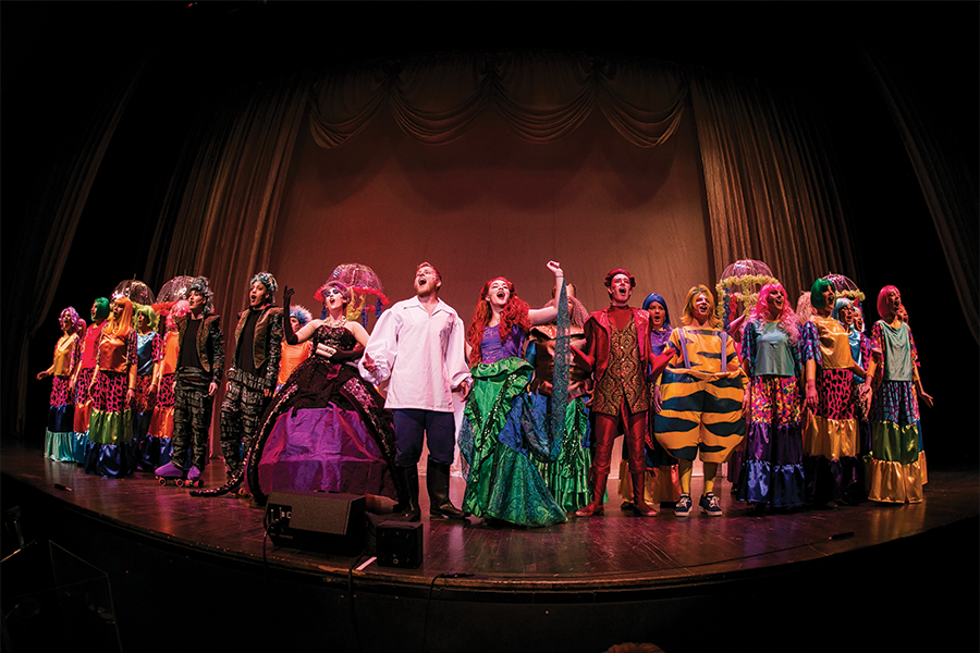 Full cast of the Little Mermaid on the Jesters stage. 