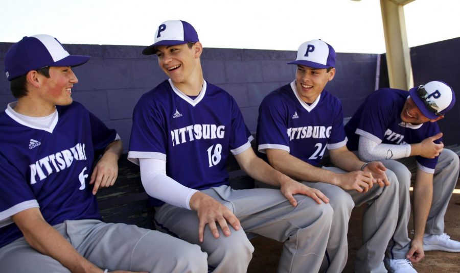 From left to right: seniors Alex Kafka, Chase Curtis, Jhalani Long and Tye Cicero. 