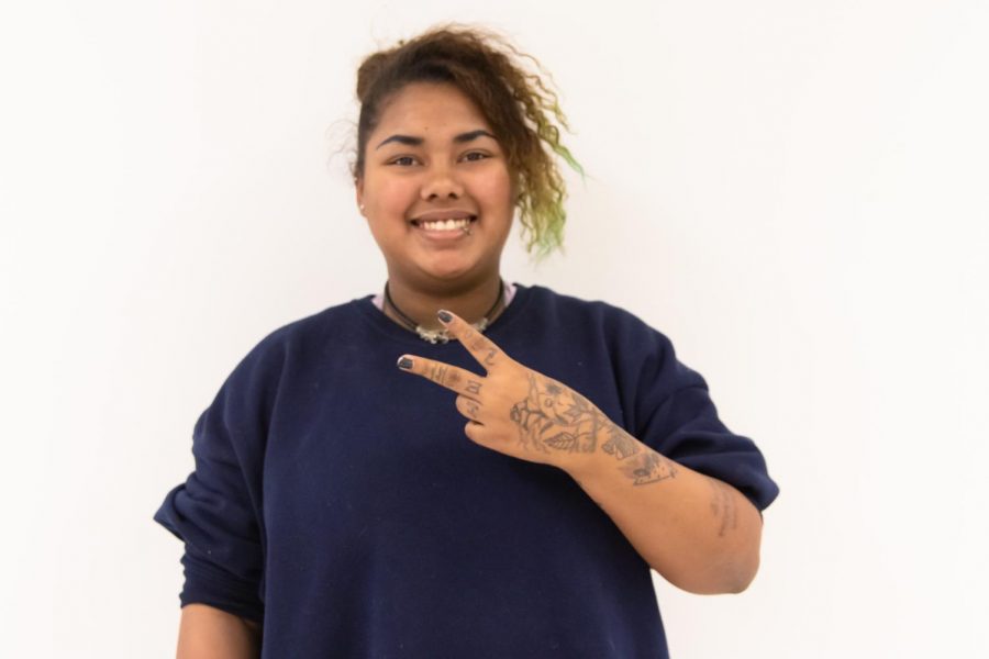 Sophomore Raign Estes exhibits her self imposed tattoos. She gave herself her first tattoo the summer before sophomore year at age 15 in her own home. "I love [my tattoos], but every time I tattoo myself, I kind of get in front of the mirror and check it out and say I need more," Estes said. "I learned to appreciate that those tattoos are more than just an image and they're an experience for me. I'll always remember the feeling of tattooing them on myself, the process of tattooing them and the time that I did it. I could probably look at each of these tattoos and go back to a day that I did them."  