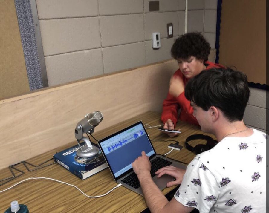 Keith Perkins sits down with interviewee senior Ross Laidler to edit their podcast. Click below to listen to the podcast.