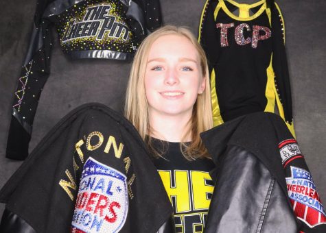 Senior Kamryn Bennett's last cheer