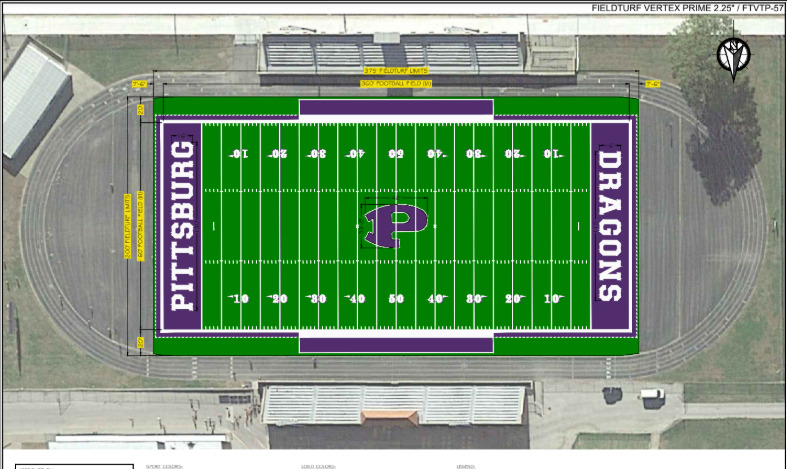 The partnership with Mammoth Turf and Pittsburg Community Schools was approved by the USD 250 Board of Education on Monday, January 27, 2020. 