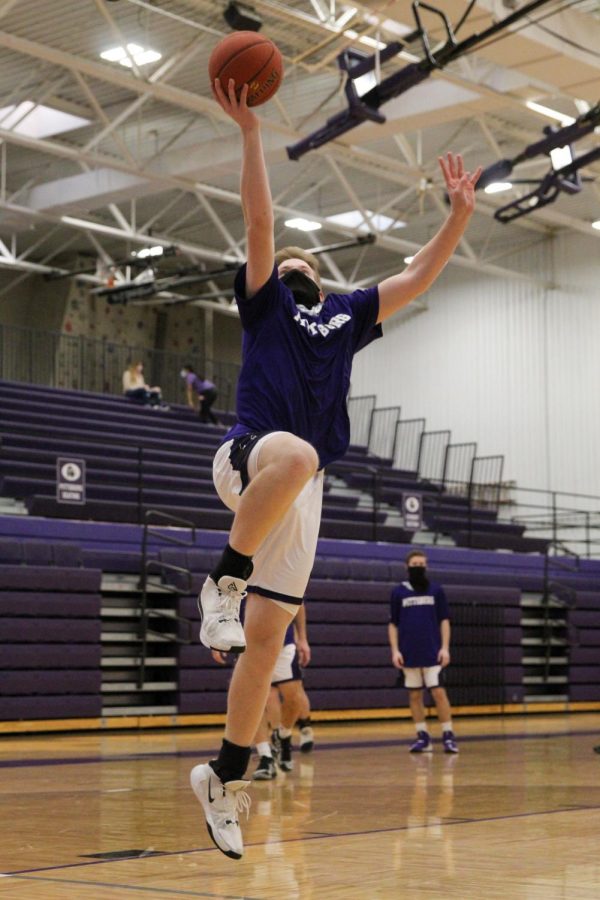 Boys team warms up before a game. 