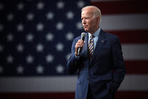 Former Vice President of the United States Joe Biden speaking with attendees at the Presidential Gun Sense Forum hosted by Everytown for Gun Safety and Moms Demand Action at the Iowa Events Center in Des Moines, Iowa.