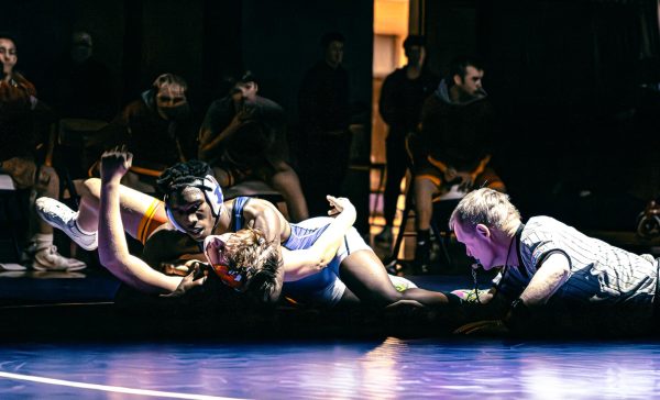 Junior Demarus Partee makes a move on opponent.